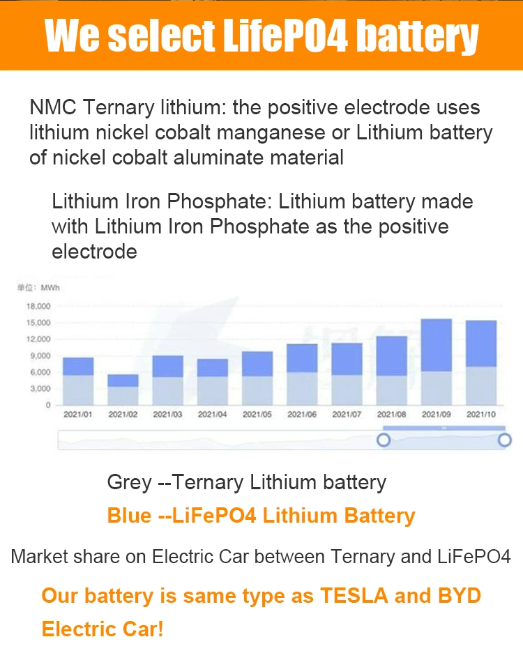 Lithium Ion Battery Solar Storage Home Storage Energy Battery Rechargeable LiFePO410kw